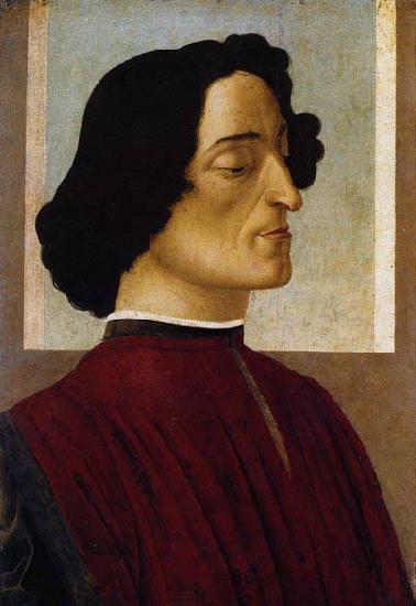 BOTTICELLI, Sandro Portrait of Giuliano de Medici oil painting picture
